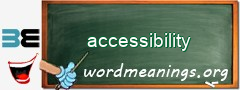 WordMeaning blackboard for accessibility